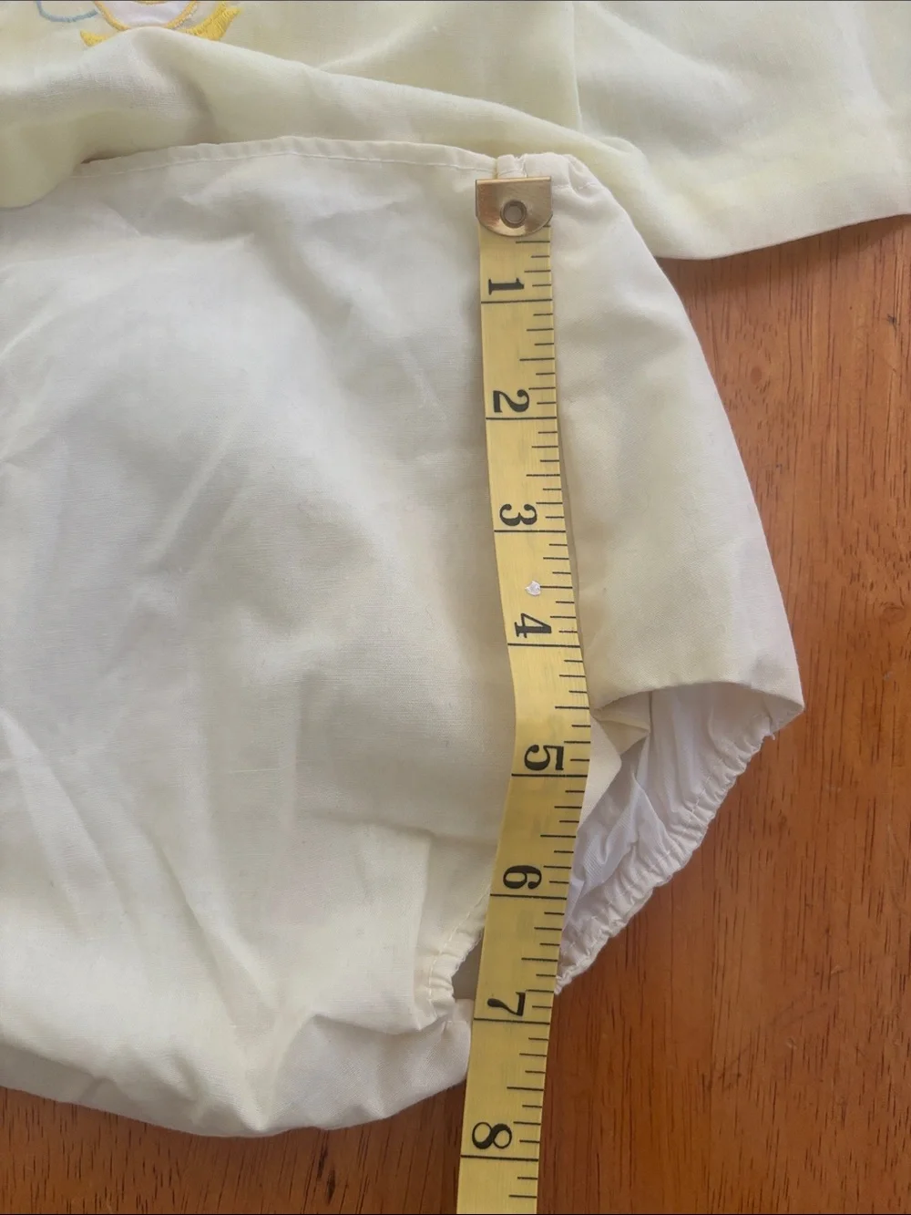 Vintage Yellow Duckling Baby Dress & Bloomers Set - 12months